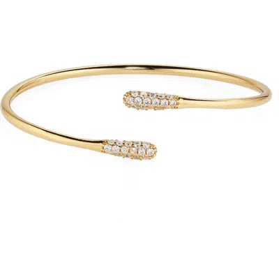 Argento Vivo Paisley Links Cubic Zirconia Open Bracelet In Gold
