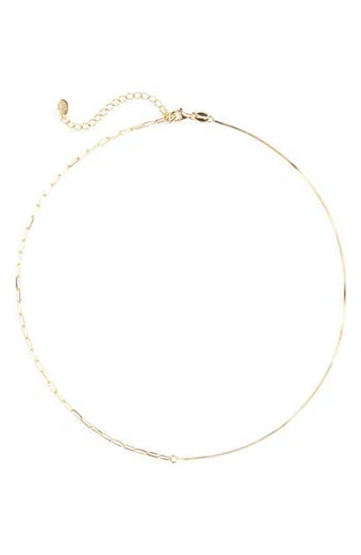 Argento Vivo Paper Clip & Snake Chain Necklace In Gold