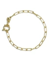 ARGENTO VIVO PAPERCLIP CHAIN BRACELET IN 18K GOLD PLATED STERLING SILVER