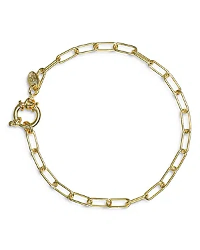 Argento Vivo Paperclip Chain Bracelet In 18k Gold Plated Sterling Silver In Metallic