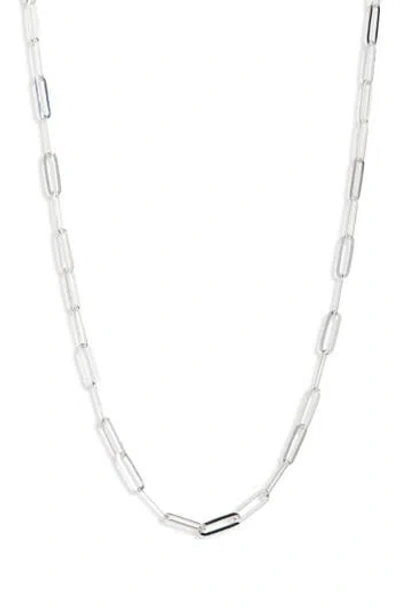Argento Vivo Paperclip Chain Necklace In Gray