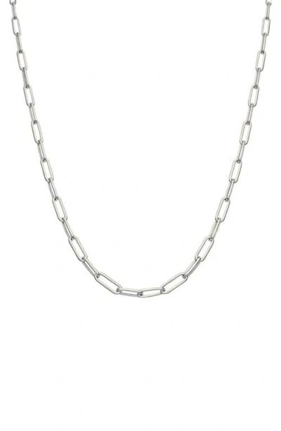 Argento Vivo Sterling Silver Paper Clip Chain Necklace