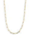 ARGENTO VIVO PAPERCLIP TOGGLE CHAIN NECKLACE IN 18K GOLD PLATED STERLING SILVER, 16
