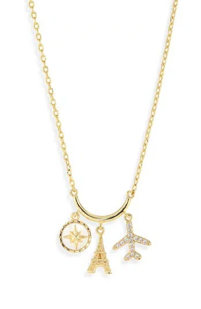 Argento Vivo Paris Charm Necklace In Gold