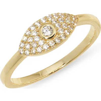 Argento Vivo Pavé Cubic Zirconia Evil Eye Ring In Gold
