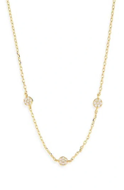Argento Vivo Pavé Cubic Zirconia Station Chain Necklace In Red