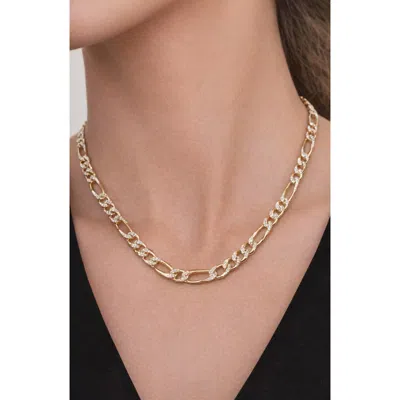 Argento Vivo Pavé Figaro Chain Necklace In Gold