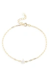 Argento Vivo Pear Cubic Zirconia Bracelet In Gold