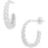 Argento Vivo Pinecone Hoop Earrings