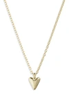 Argento Vivo Pointed Heart Pendant Necklace In Gold