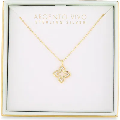 Argento Vivo Pointed Quad Pendant Necklace In Gold