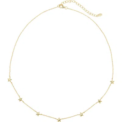 Argento Vivo Polished Star Station Chain Necklace In Gold