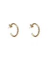 Argento Vivo Princess Cut Cubic Zirconia C Hoop Earrings In 18k Gold Plated Sterling Silver In Gold