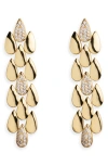 Argento Vivo Puzzle Cubic Zirconia Linear Drop Earrings In Gold