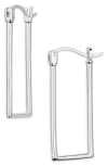 Argento Vivo Rectangle Hoop Earrings