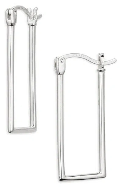 Argento Vivo Rectangle Hoop Earrings