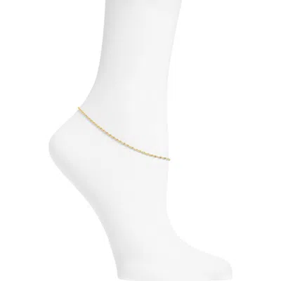 Argento Vivo Rectangle Interlock Chain Anklet