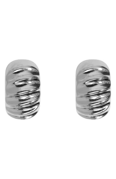Argento Vivo Ripple Stud Earrings