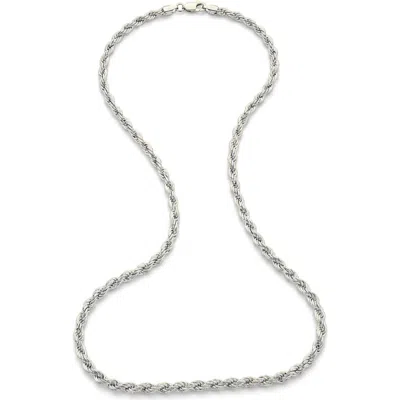 Argento Vivo Rope Chain Necklace In Silver