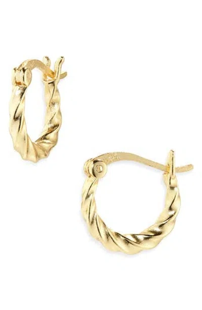 Argento Vivo Rope Twist Huggie Hoop Earrings