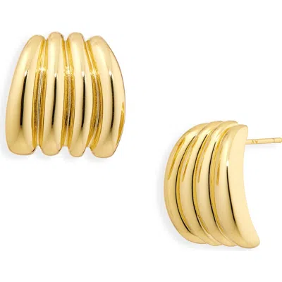 Argento Vivo Scalloped Stud Earrings In Gold