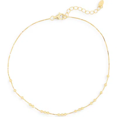 Argento Vivo Scattered Granulated Anklet In Gold