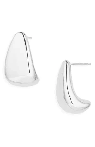 Argento Vivo Sculptural Hoop Earrings In Silver