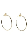 Argento Vivo Semiprecious Stone Hoop Earrings