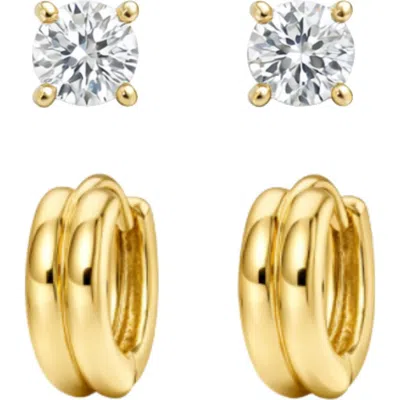 Argento Vivo Set Of 2 Earrings In Gold