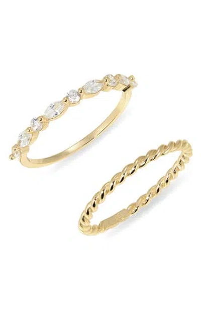 Argento Vivo Set Of 2 Eternity Band Rings In Purple