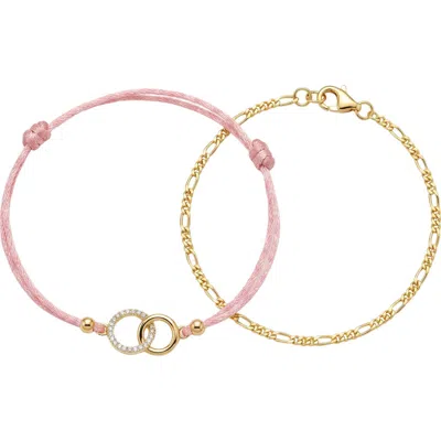Argento Vivo Set Of 2 Friendship Bracelets In Gold