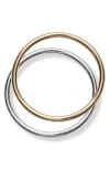 Argento Vivo Set Of 2 Two-tone Bracelets In Two Tone