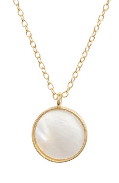 Argento Vivo Shell Circle Pendant Necklace In Gold