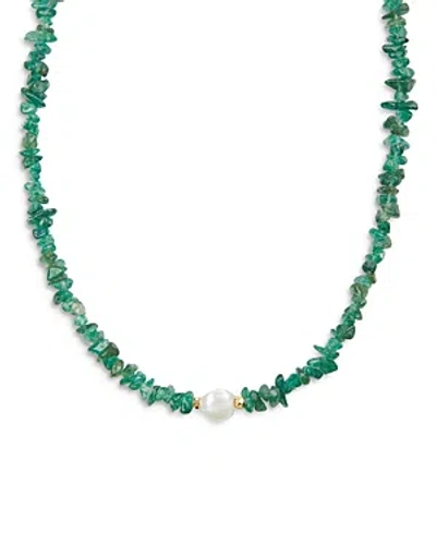 Argento Vivo Shell Pearl & Green Onyx Choker Necklace, 13-15