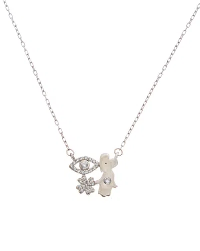 Argento Vivo Silver Cz All Luck Necklace