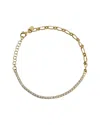 Argento Vivo Silver Cz Bracelet In Gold