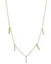 Argento Vivo Silver Cz Necklace In Gold