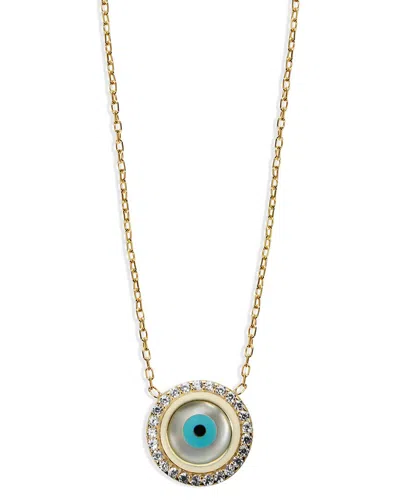 Argento Vivo Silver Cz Necklace In Gold