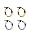 Argento Vivo Silver Hoop Earrings In Gold