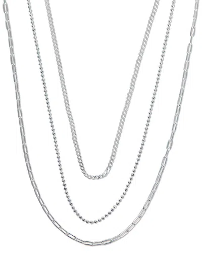 Argento Vivo Silver Necklace In Metallic