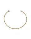 Argento Vivo Silver Pearl Cuff Bracelet