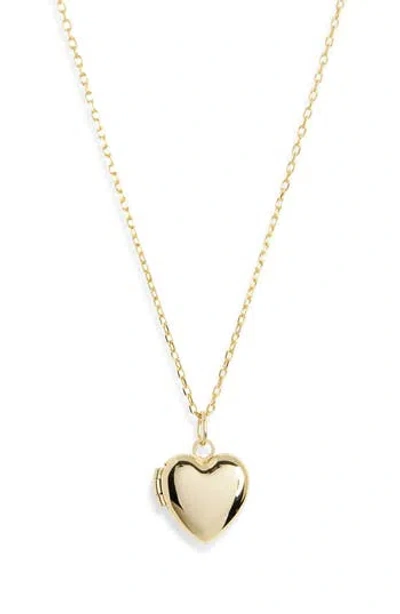 Argento Vivo Small Heart Locket Necklace In Gold