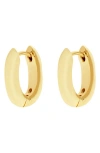 Argento Vivo Small Oval Huggie Hoop Earrings In Gold