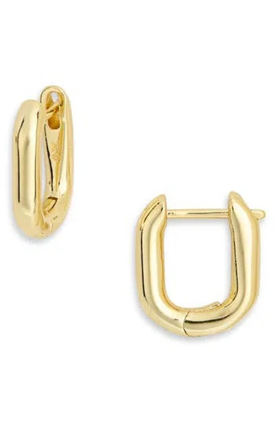 Argento Vivo Small Oval Tube Huggie Hoop Earrings In Gold