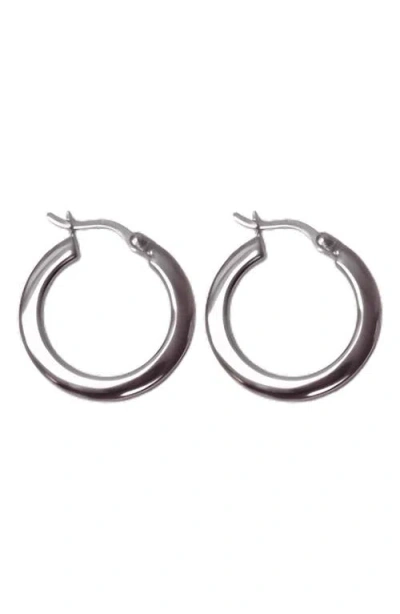 Argento Vivo Small Sterling Silver Hoop Earrings In Metallic