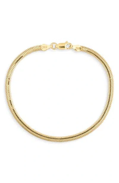 Argento Vivo Snake Chain Anklet In Gold