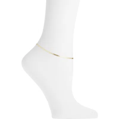 Argento Vivo Snake Chain Anklet In Gold