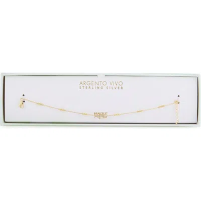 Argento Vivo Stationed Ball Cross Bracelet In Gold
