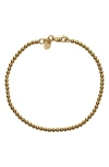 Argento Vivo Sterling Silver 18 Karat Gold Plate Sphere Necklace In Gold