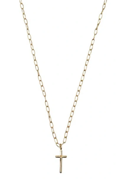 Argento Vivo Sterling Silver 18k Gold Plate Sterling Silver Cross Pendant Necklace